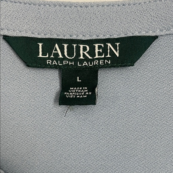 LAUREN Ralph Lauren Women's Light Blue Tunic Blouse Sz L - Picture 7 of 11